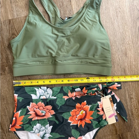 High Waisted Floral Tankini Swimsuit - Picture 7 of 10